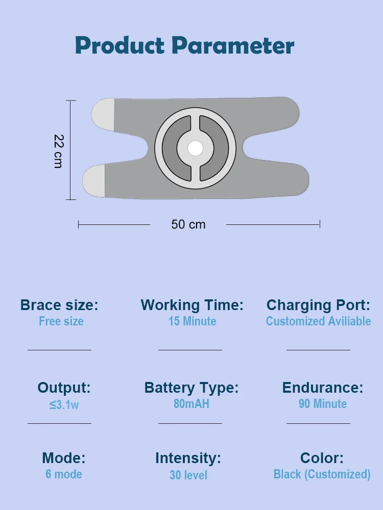 New Automatic Time Master App Wireless Remote Control 2 Pads Heating Knee Massager