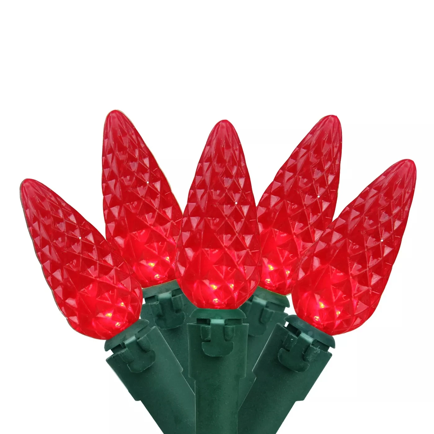 UL/CSA 70L Faceted C6 LED Outdoor Christmas Rubber Cable LED String Lights