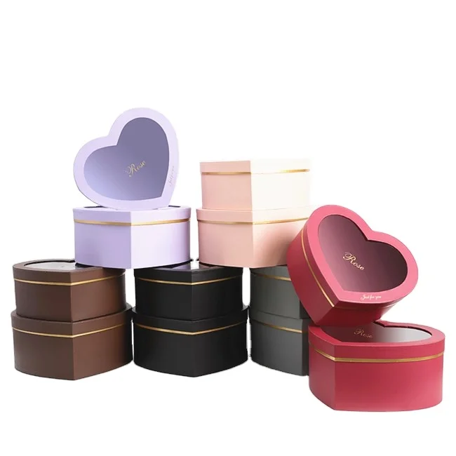 Hot Selling Romantic Packaging Roses Paper Box Customizable Design Made in China from High Quality Cardboard Flower Packaging