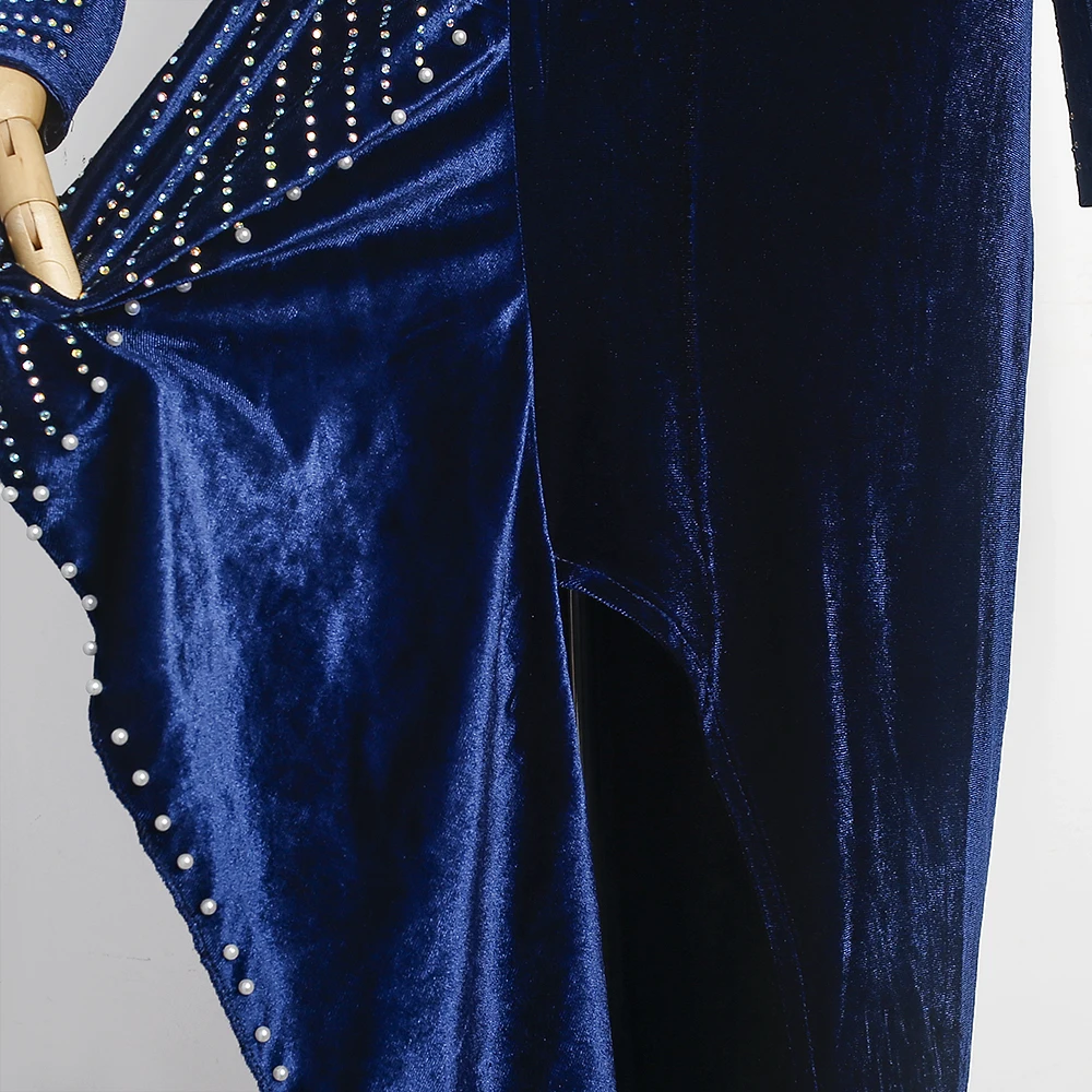 H & D Velvet Dress Luxury Evening Dress Long Dress for Party and Wedding