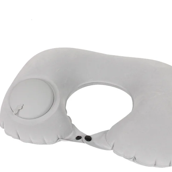 Logo Printing Inflatable Pillow Air Blow Up Camping Pillow Inflatable U Shape Cushion Travel Neck Pillow For Airplane