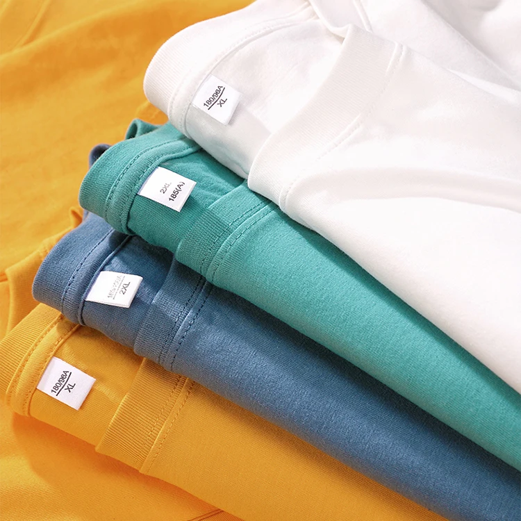 custom logo print men 100% cotton t shirt heavyweight thick women organic cotton t-shirt 100 plain cotton tshirt
