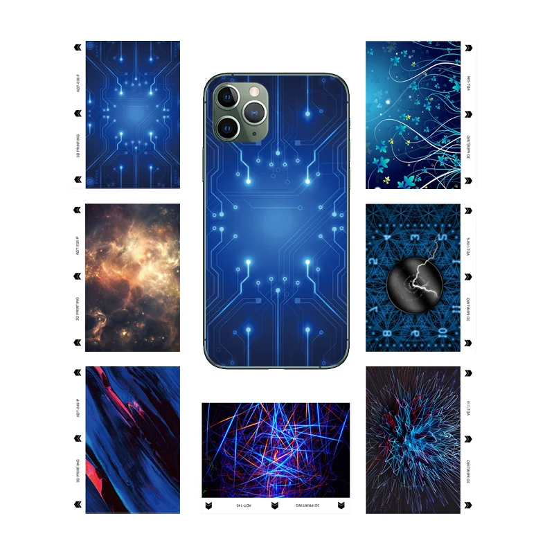  3D Relief Varnish Mobile Phone Back Film/Phone Wrap Skin/Colorful