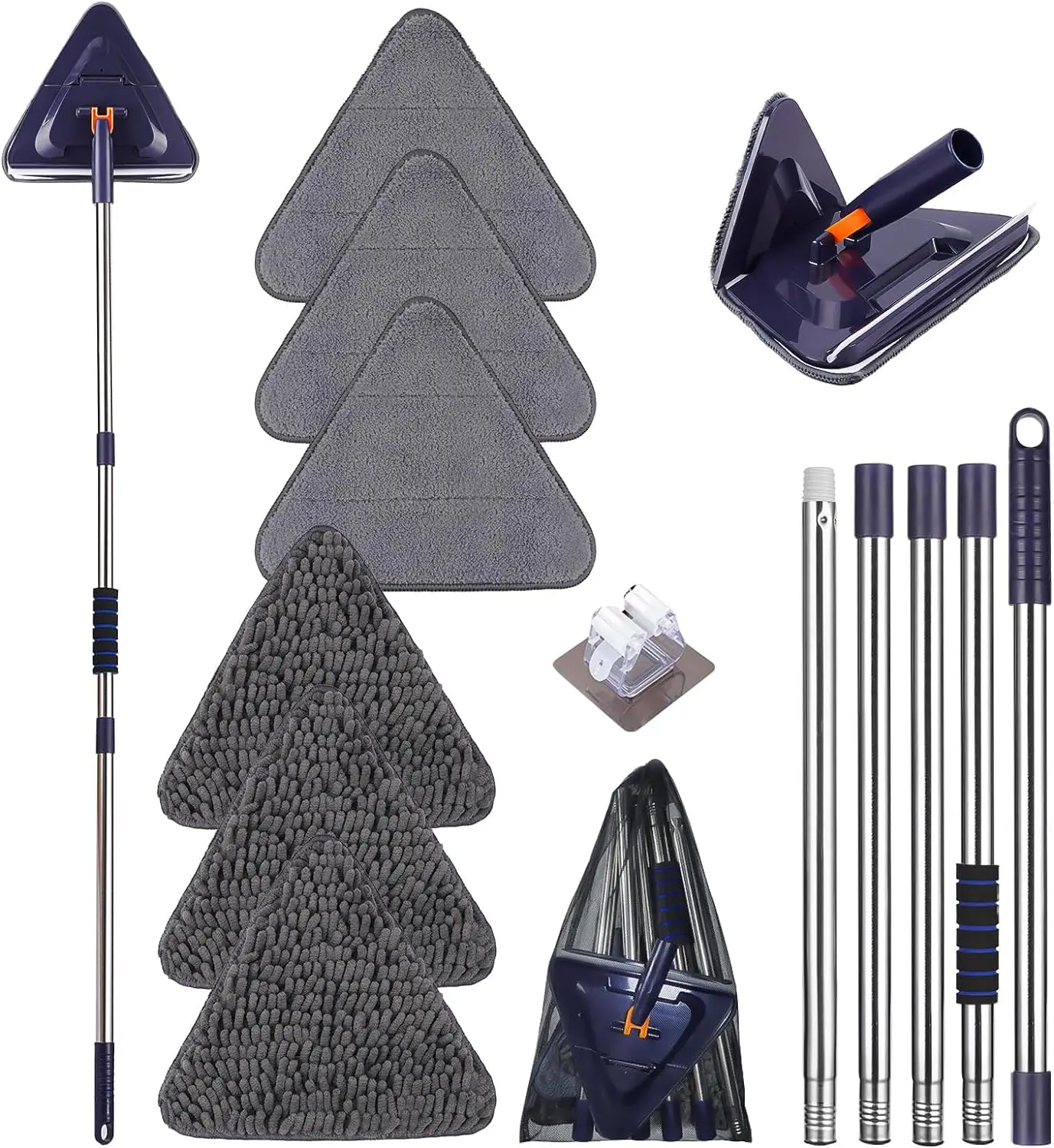 CARCATICZ Wall Mop Cleaner with Long Handle Cleaning Tool for Cleaning Walls Baseboard Ceiling Window Floor