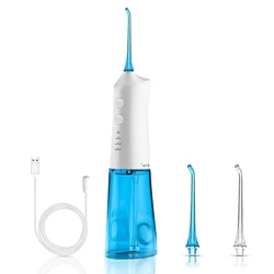 Cordless Water Flosser Intelligent Dental Oral Irrigator 3 Modes 2 Jet Tips IPX7 Waterproof Portable and Rechargeable Powerful