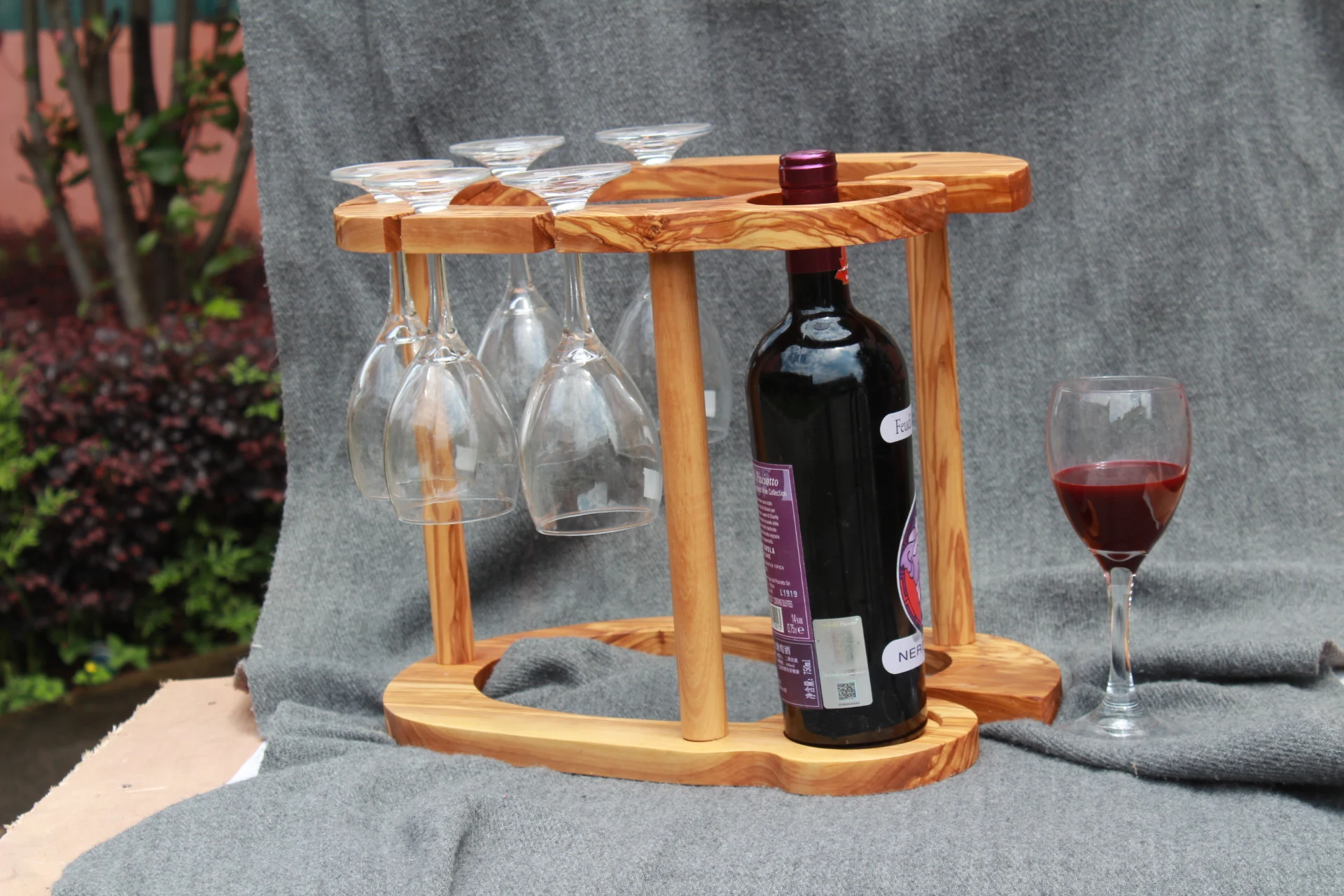 Olivewood Made Red Wine Glass Rack Hand Made Good Quality