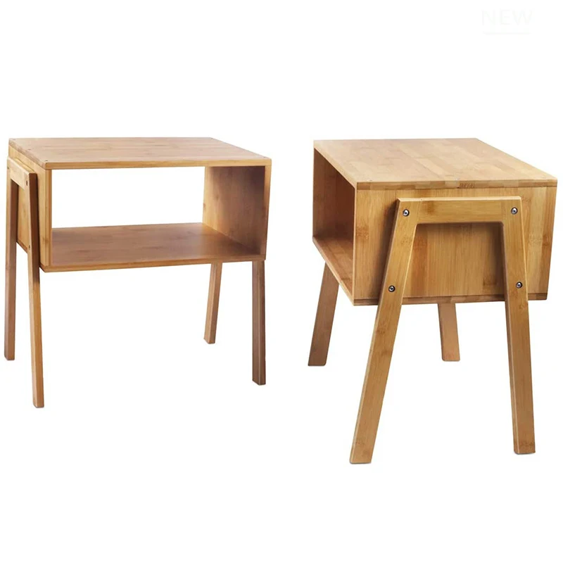 На каждый день, 3 цвета европеизм стекируемые натуральный бамбук тумба для ношения в руках или сбоку стола. Бамбук приставной столик & бамбука детский стол