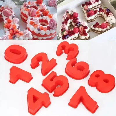 0-8 Number Silicon Cake Molds 3D Decorating Wholesale Number Silicone Cake Mold Baking Silicone Mold