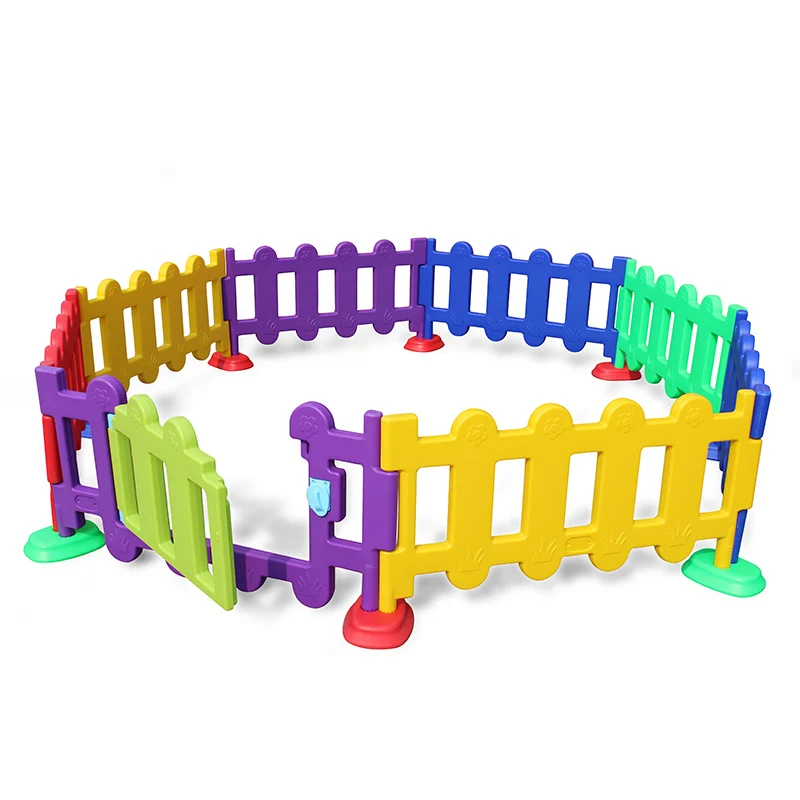Colorful daycare activity center kids indoor plastic fence safe plastic fence home toddler plastic play fence