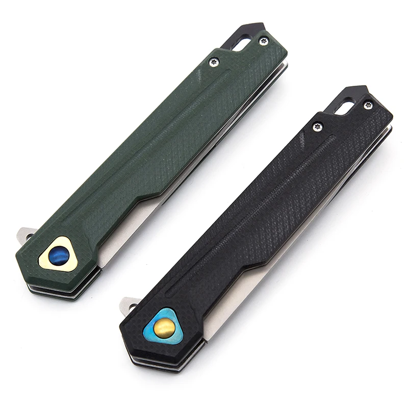 Free Sample Wholesale Top Quality D2 Steel Folding Knife G10 Handle Multi Tactical Camping Survival Pocket Knife Hunting Knives
