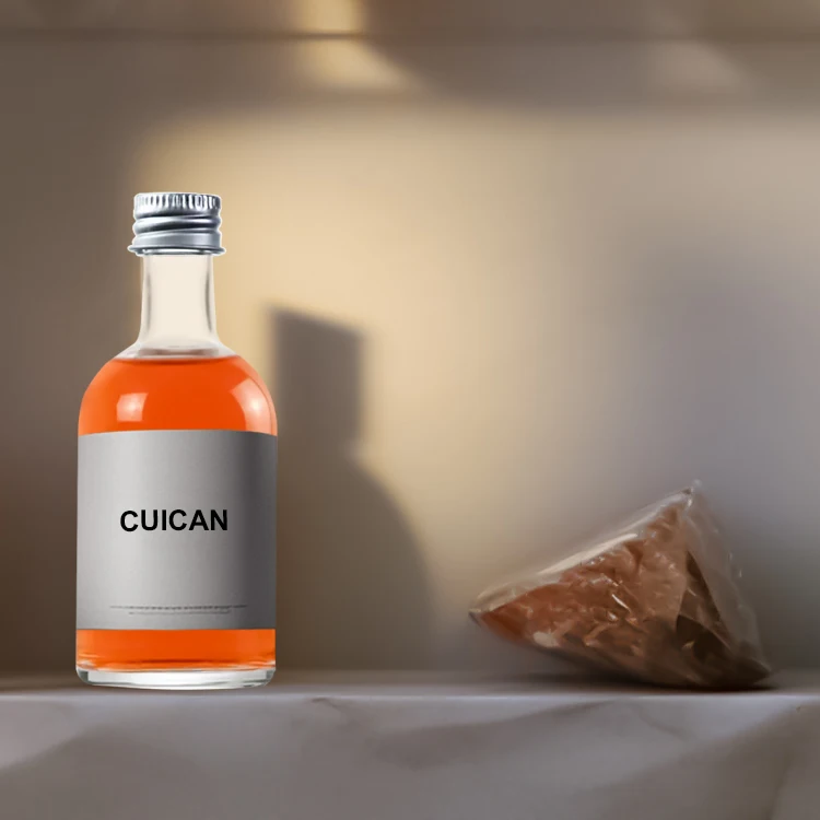 Wholesale screw cap 58ml high quality mini glass wine bottle support customization liquor glass bottle