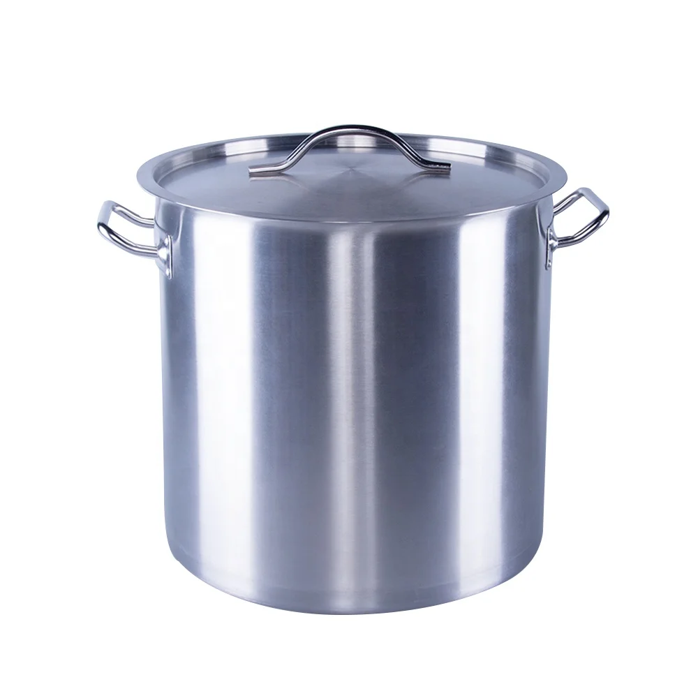 Factory sales durable stainless steel stock pot home kitchen cookware pot custom hotel cooking pot