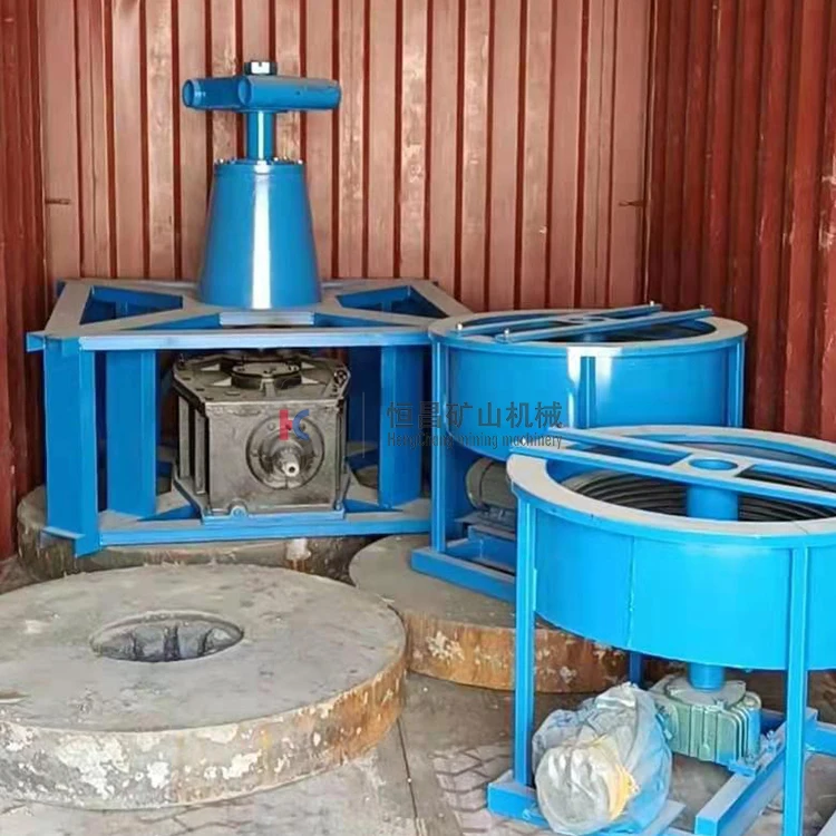 2023 Hot Selling Mining Equipment Stone Grinder Gold Extraction Wet Pan Mill 5 Stamp Jaw Crusher Gold Milling Machine