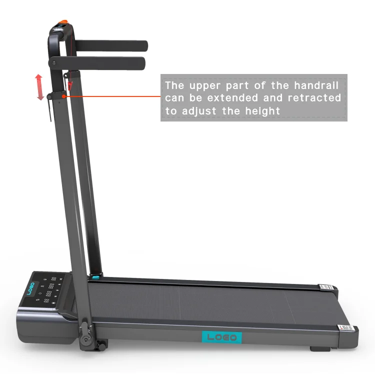 Portable Folding Treadmill with Moveable Desk Workstation & Manual Incline 0.75HP Walking Pad Treadmill 12km/h for Home Office