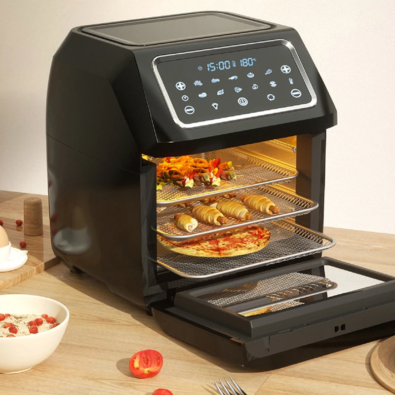 1700W 1800W 12L Air Fryer oven Adjustable thermostat with LED display and easy control for cooking without oil or with less oil