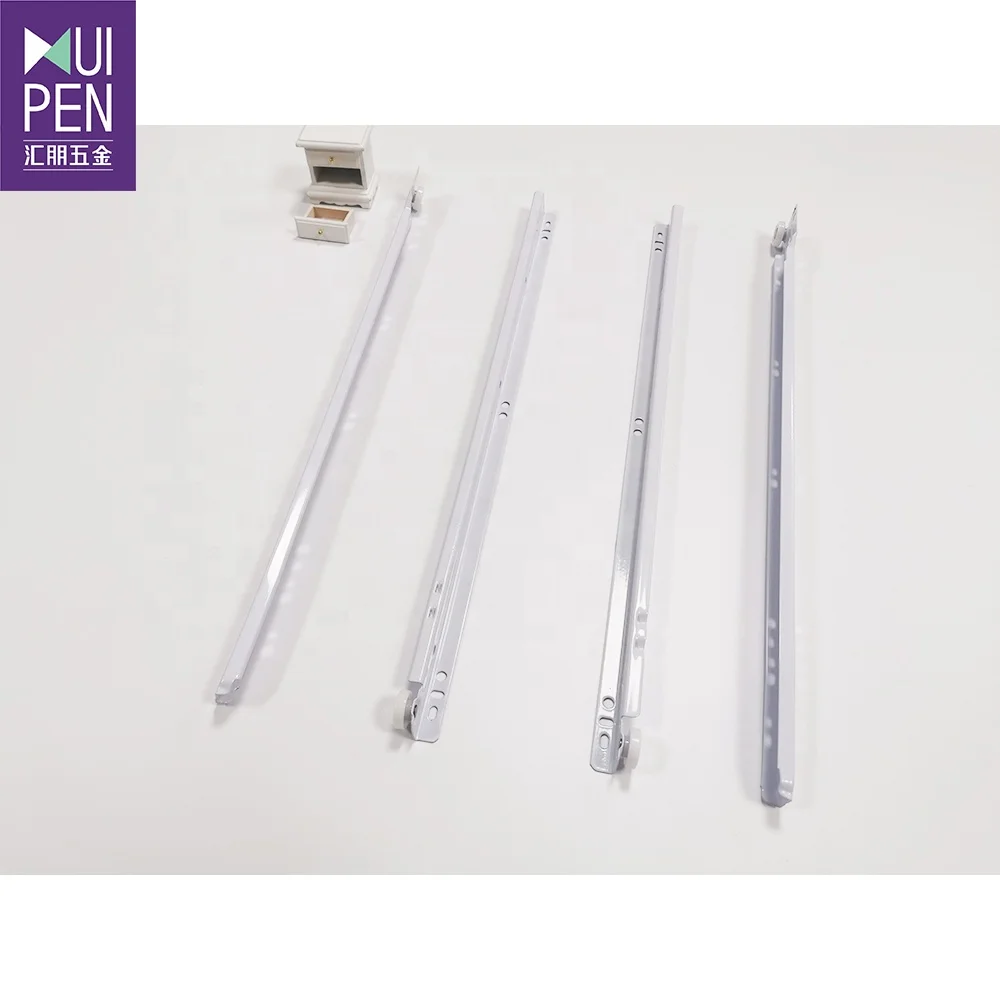 Epoxy powder coated paint roller runner Euro type ball bearing drawer slide,soft closing hidden drawer slide