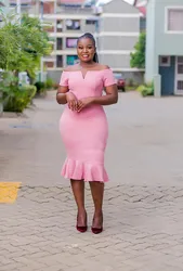 Sexy Women Dresses Elegant Pencil Off Shoulder Party The Tail Midi Pencil Women Dress