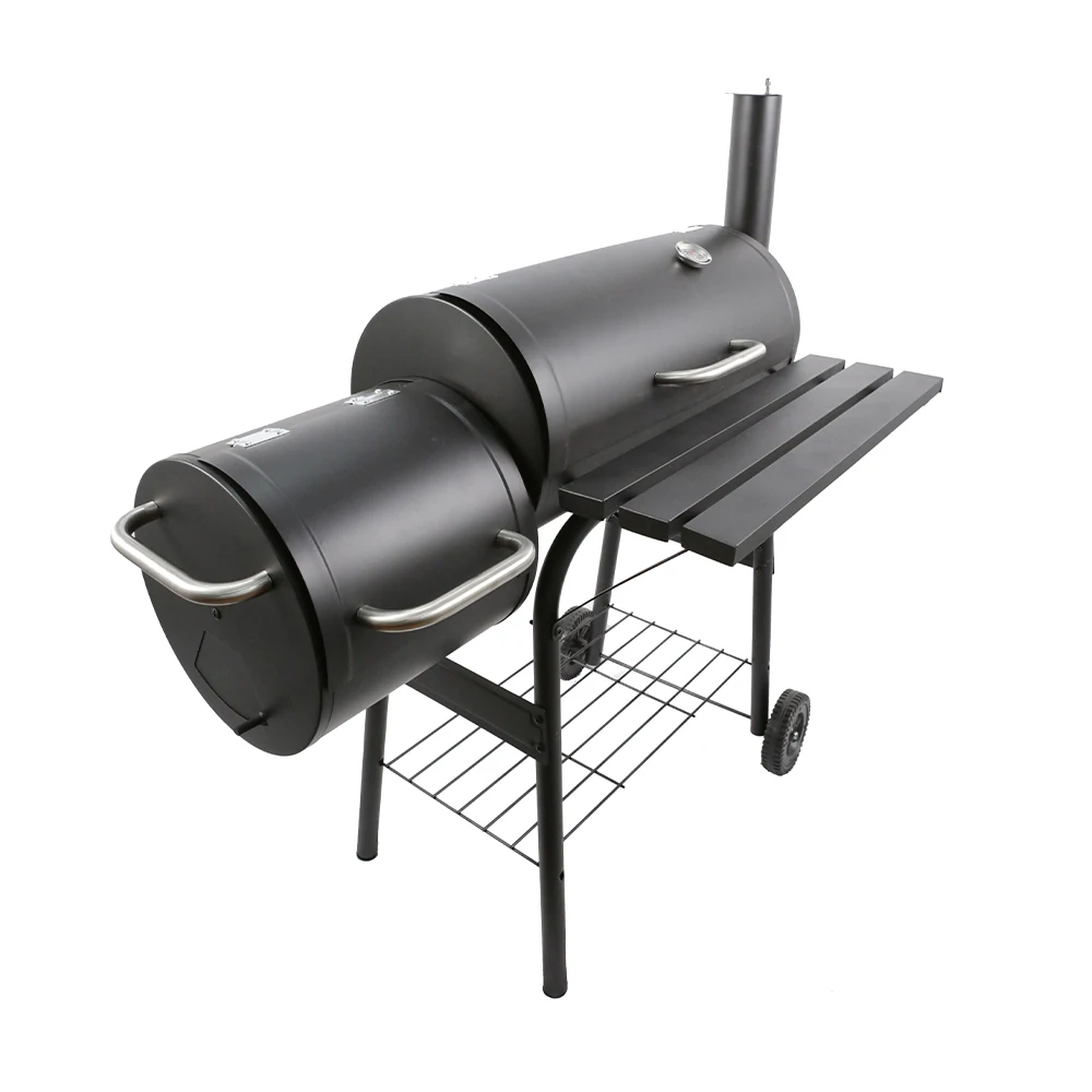 wholesale commercial vertical backyard twins offset charcoal smoker bbq grill