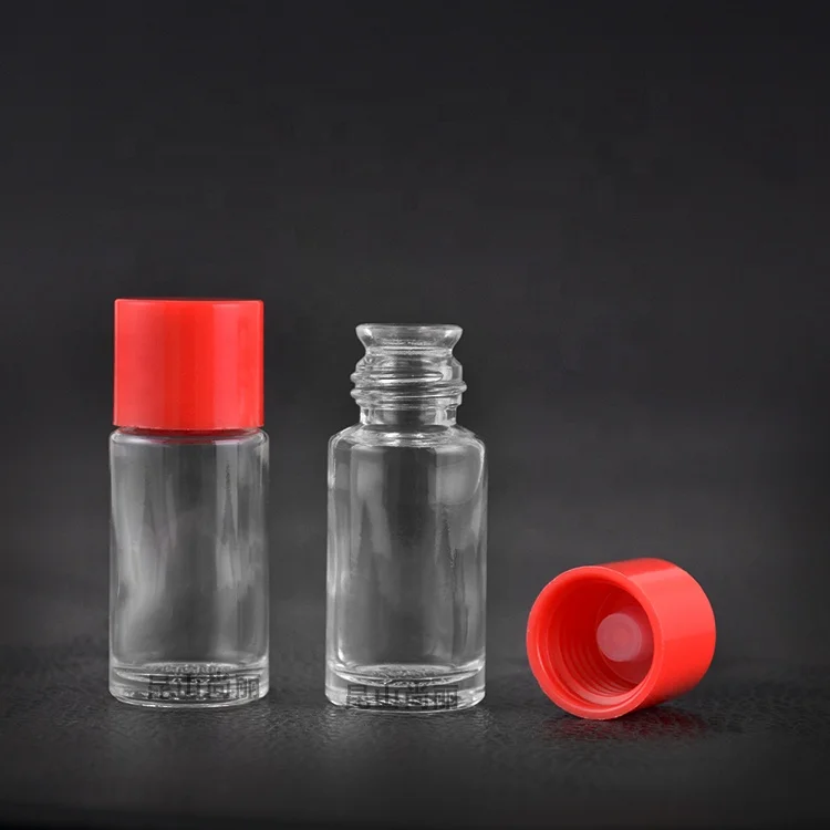 in stock 10ml clear bell mouth glass bottle perfume with cap for cosmetic
