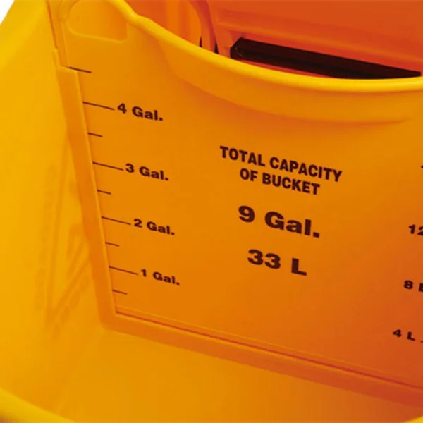 housekeeping hotel deluxe floor cleaning side down press roller wringer mop squeeze plastic bucket trolley with wheels