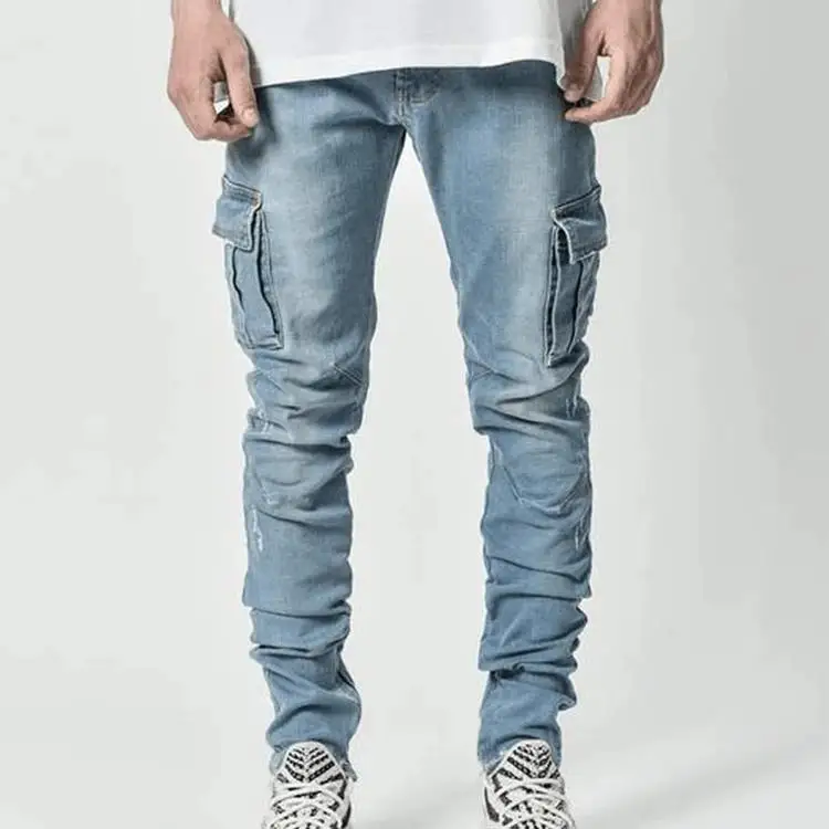 Wholesale Men Denim jeans fashion plus size trouser 2022 Spring