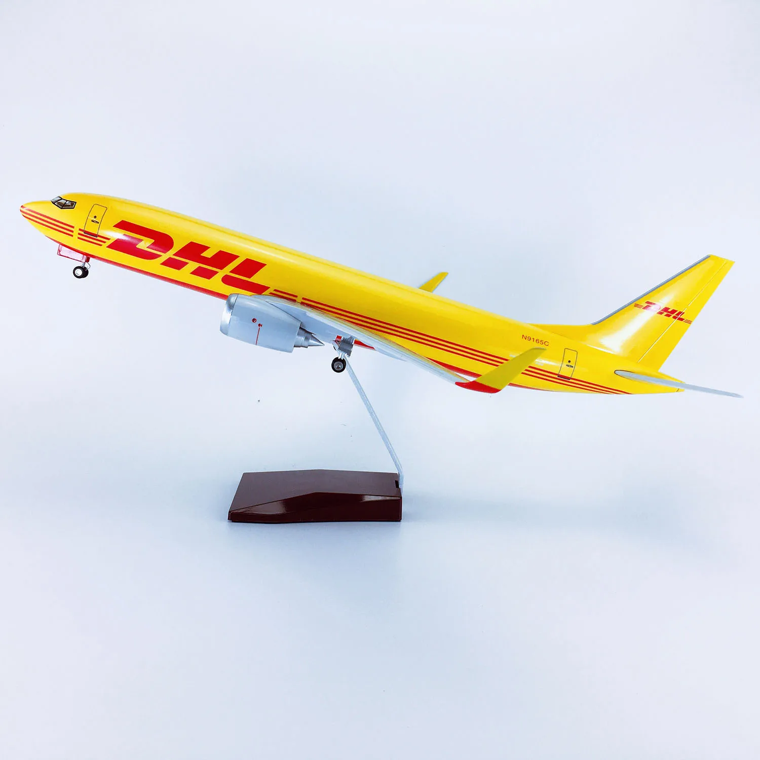 1/80 Scale 47cm DHL Airlines Boeing 737-800 Plane Diecast Resin Airplane Model with landing gear