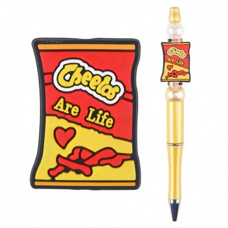 New Letter Print Focal Shape Baby Chewing Charm Necklace Jewelry Accessories Silicone pvc Mixed Sport Beads For Pen Making