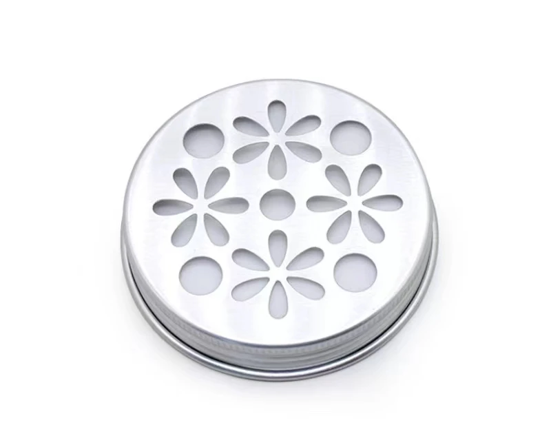 Wholesale Custom Metal Car Perfume Gel Packaging Jar Container 120ml 4 oz Aluminum Round Tin Jar with Hollowed-out Screw Lid