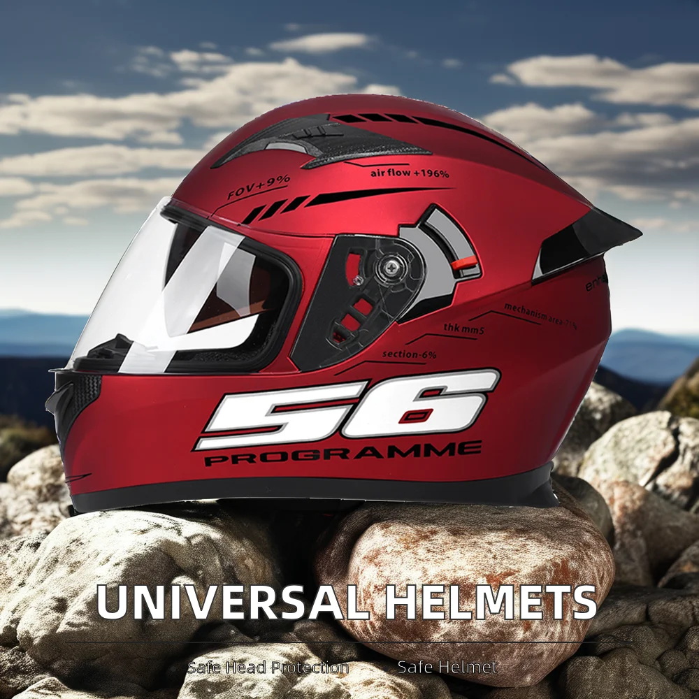 ABS Material Customized Universal Double Visor Helmet Smart Full Face Motorcycle Helmets for Riding