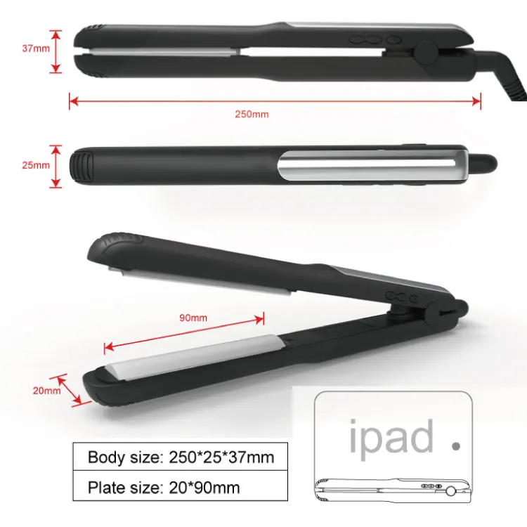 hair salon product custom titanium flat organ oil hair straightener steam pod professional straightening irons