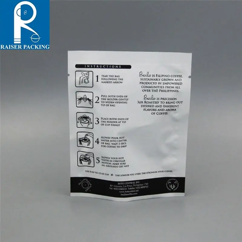 PET/AL/PE Printed roll film packaging material for coffee tea bag/ ketchup sachet