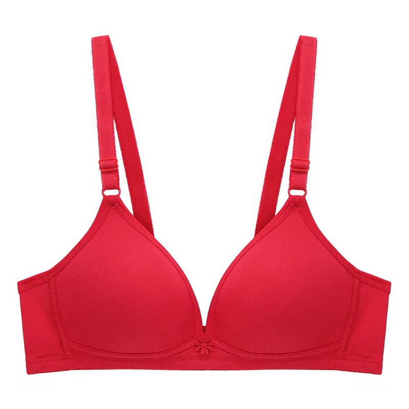 Women hot deep V underwear models triangle seamless 38 bra size