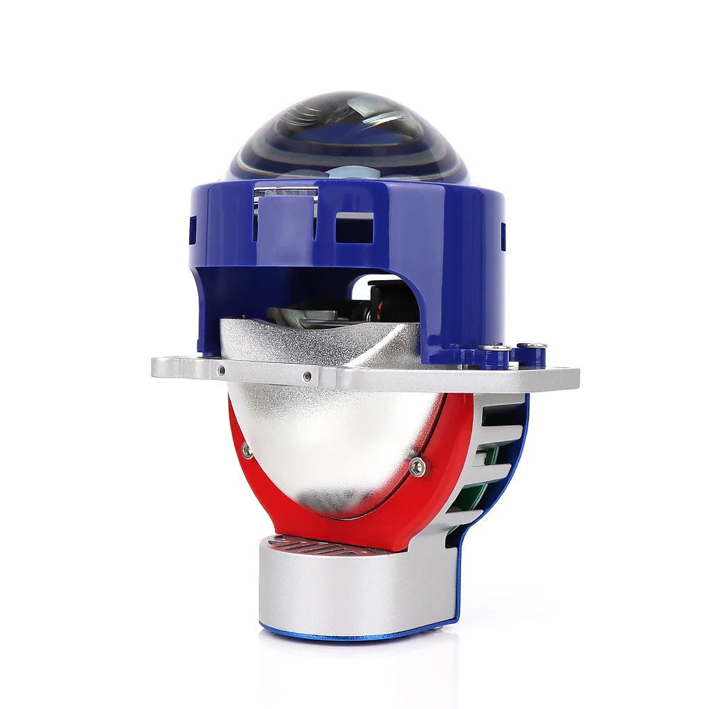 W50 Raych 3Inch Bi LED Projector Lens 130W 20000LM White 6000K Destructive Car Upgrade Halogen Headlight for Car