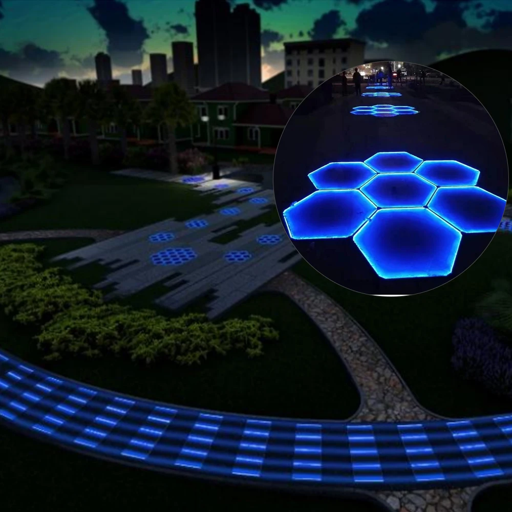 BIPV New energy China supplier night light honeycomb wall lamp solar panel garage outdoor floor tiles