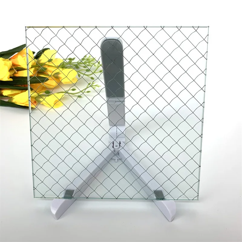 4mm 5mm 6mm 8mm 10mm Nashiji Laminated Wire Glass Building Decoration Safety Fireproof Tempered Glass