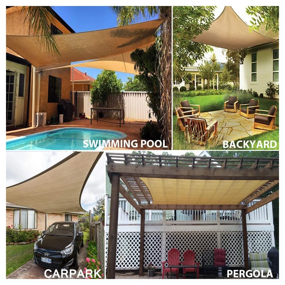 Солнцезащитный козырек, навес, прямоугольный песочный козырек, УФ-блок для внутреннего дворика, сада, улицы