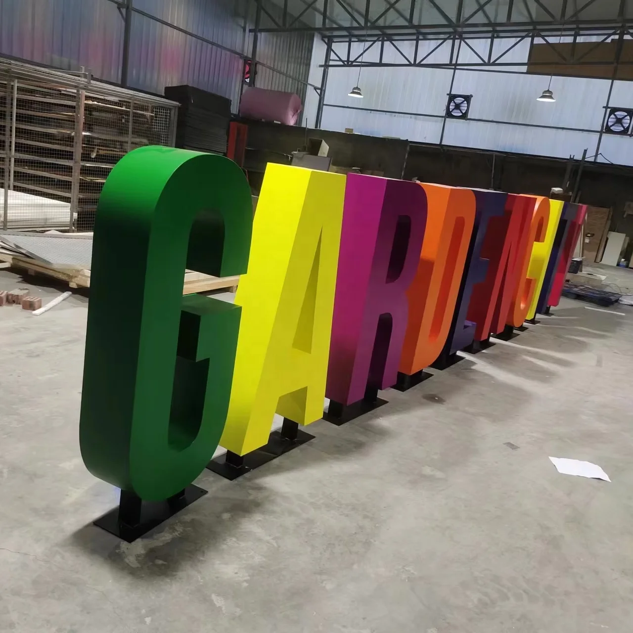 High Quality Outdoor Rust-proof Metal Large Letters Commercial Building Landmarks Stainless Steel 3d Metal Letters