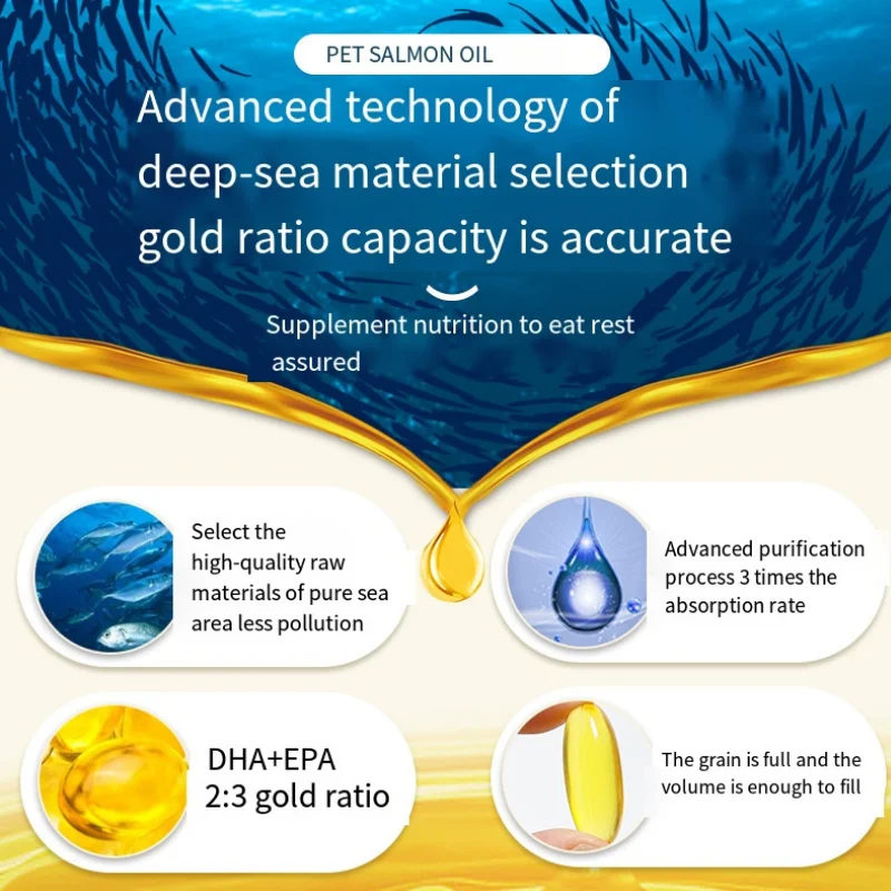 Pet Health Care Supplement Fish Oil Boost Immune System Promotes Healthy Skin And Coat Epa Dha Fish Oil Capsule For Dog Cats