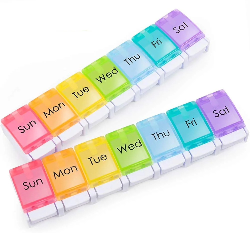Medication Box 7 Day 4 Grid 1 Week Medication Box Organizer