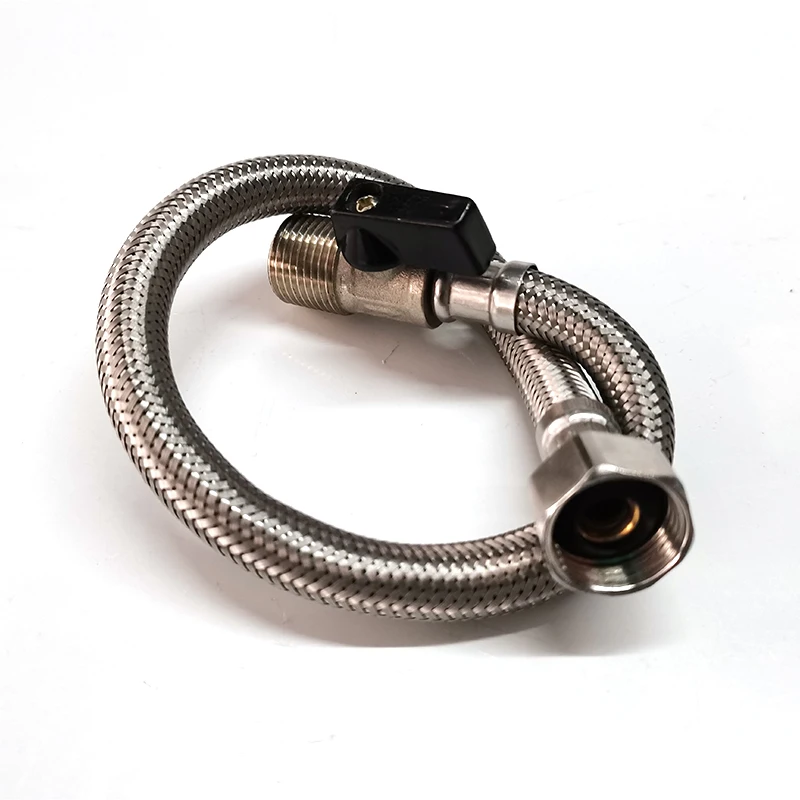 New Upgrade Toilet Wash Basin Water Inlet Hose Pipes 304 Stainless Steel Wire Braided Metal Flexible Water Plumbing Hoses