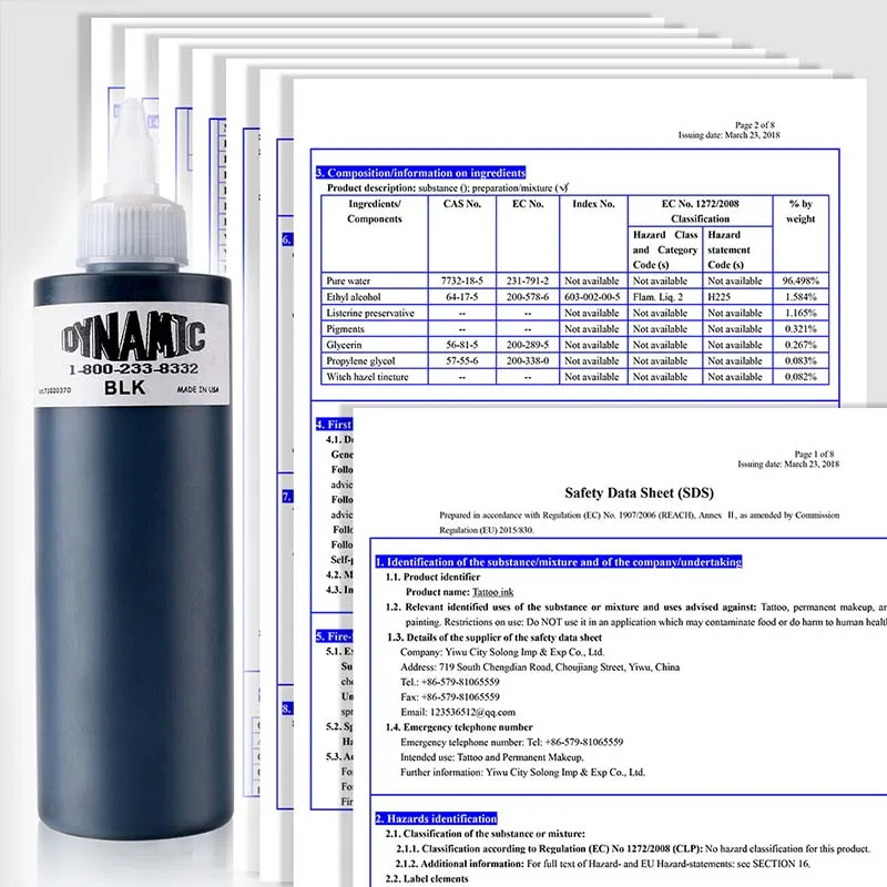 Factory Direct Dynamic TBK 8oz Triple Black Tattoo Ink High Quality Permanent Makeup Tattoo Ink