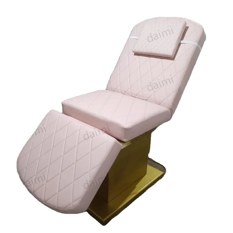 Luxury Modern pink black base Medical Treatment Massage Table Cosmetic Spa Bed Electric 4 Motor Facial Beauty Salon Lash Bed