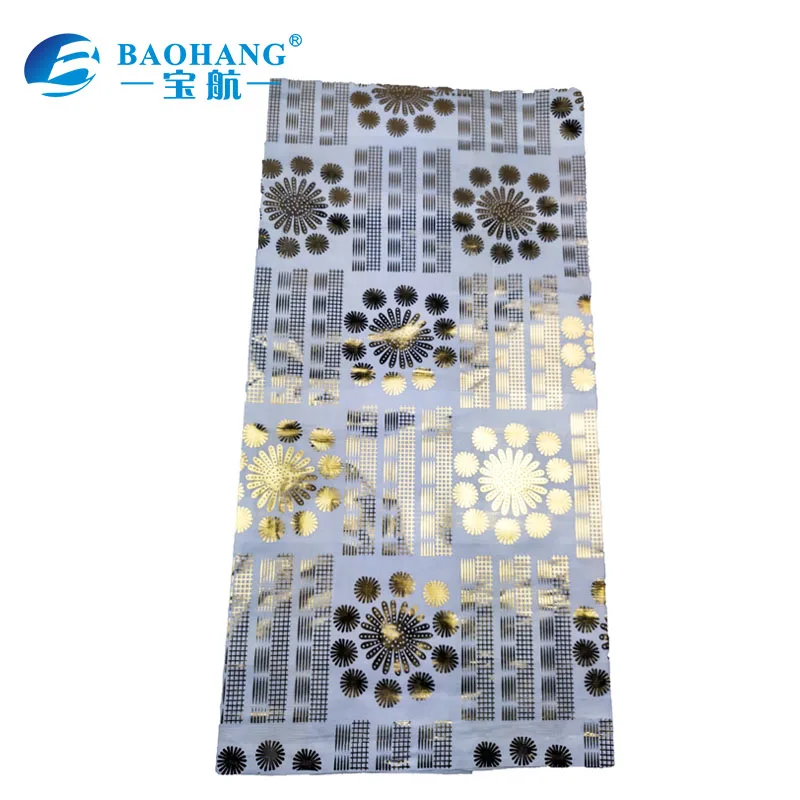 Fashion Style cotton African Damask Silver And Gold for Dress