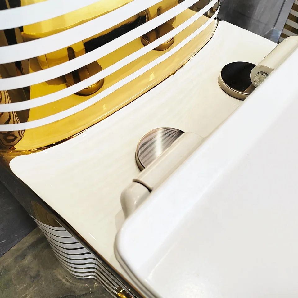 Объединенный арабский Эмираты ванная комната керамический Золотой Туалет набор