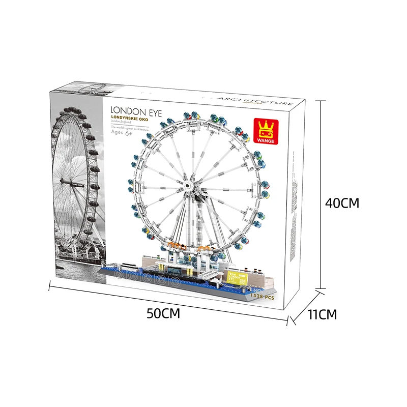 6215 MOC Brick England London Eye Building Attractions Kids Unisex Assemble Educational Building Block Plastic Collect Toy Set