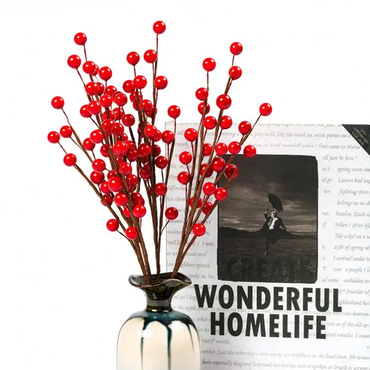 Artificial Christmas Berry 25 Branches Red Berries