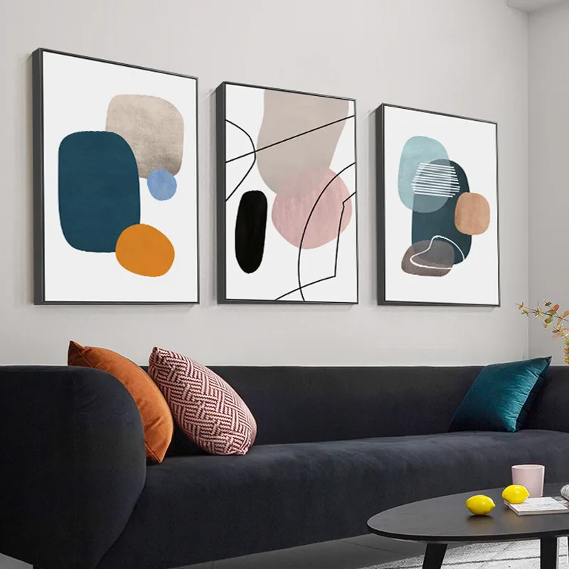 Custom 2022 New Wall Art Decoration Framed Abstract Canvas Oil Painting Picture For Home Office Bar Porch Hotel Room