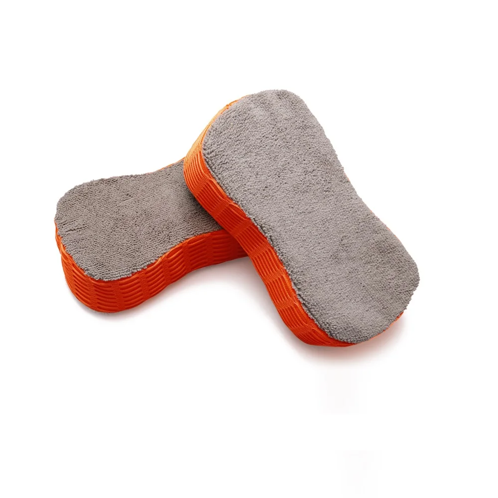 SPTA Car Wash Sponge Auto Cleaning Foam Pad With Microfiber Cloth