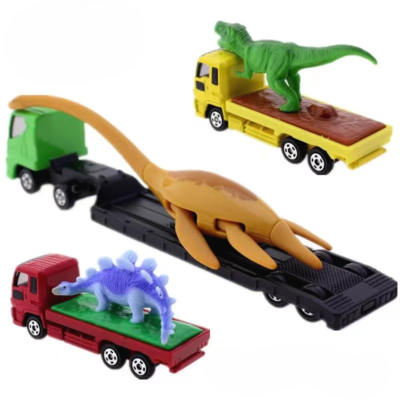 Tomica подарочный набор из трех частей динозавр модель автомобиля сплава игрушки для мальчиков и девочек подарок литая литого транспортных средств детей