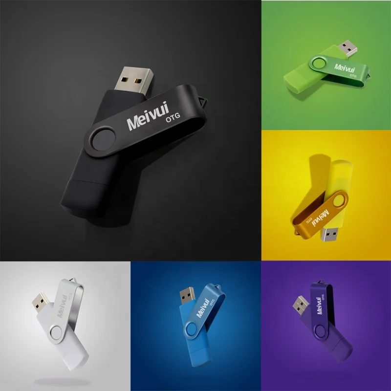 Meivui MVC5 XC OTG Swivel USB Flash Drive 128GB 64GB 32GB 16GB 8GB 4GB 2GB Pen Drive Smartphone Pendrive OTG 2.0 USB Flash Drive